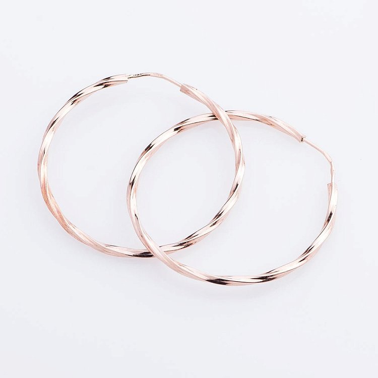 Золотые серьги "Кольца" (3.5см) с01598 от ювелирного магазина Оникс