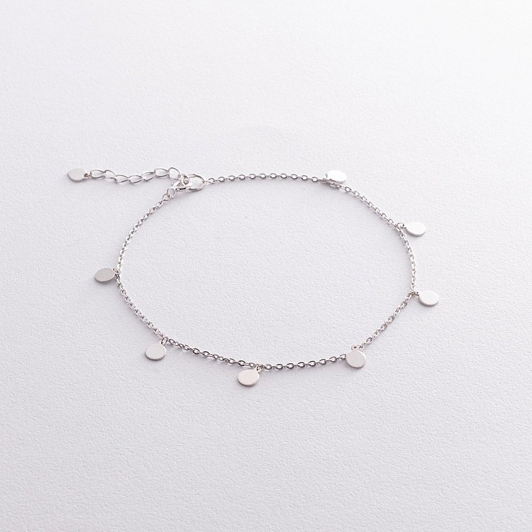 Серебряный браслет "Монетки" на ногу 905-01288 от ювелирного магазина Оникс - 2