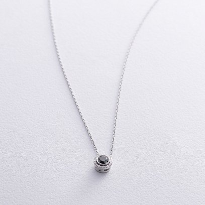 Кольє з діамантами (біле золото) 736151122 №3