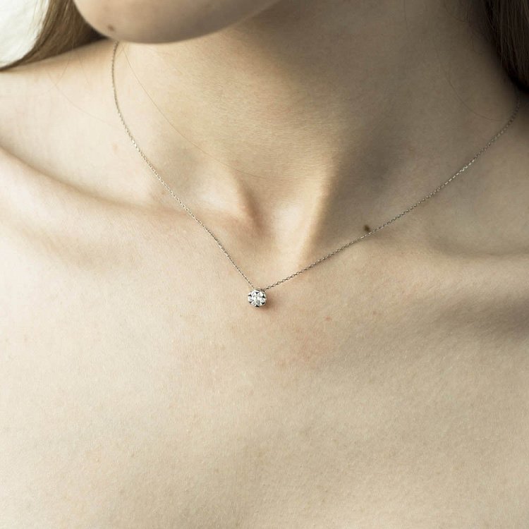 Золотая подвеска с бриллиантами пб0079lg от ювелирного магазина Оникс - 2