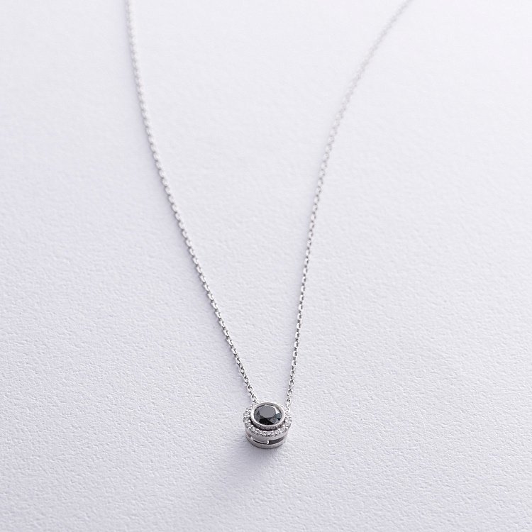 Кольє з діамантами (біле золото) 736151122 від ювелірного магазину Онікс - 2