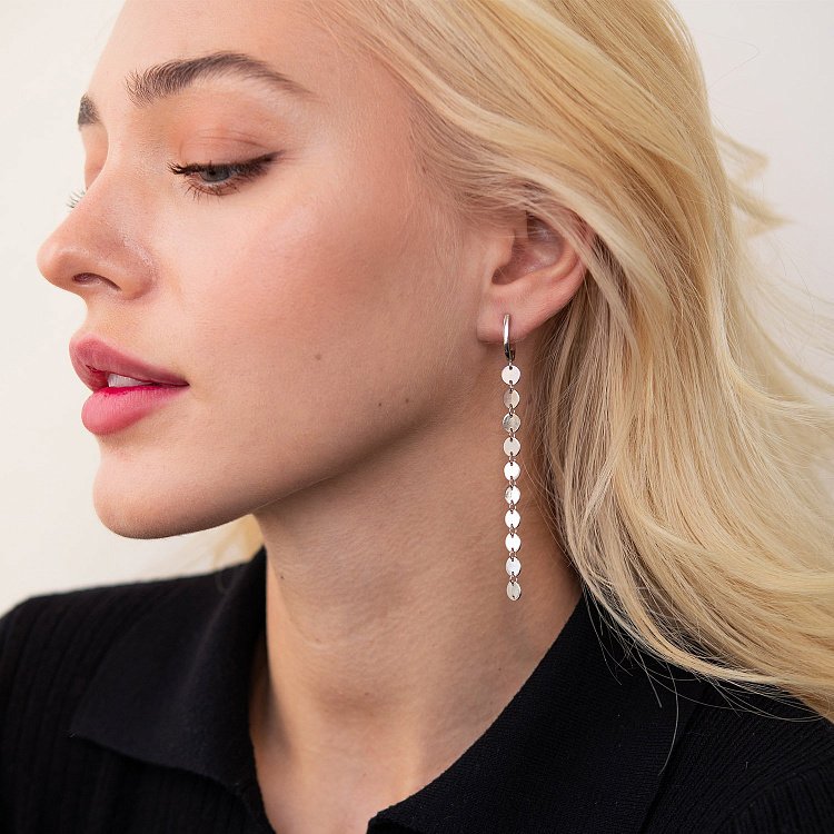 Срібні сережки "Міріади" 122378 від ювелірного магазину Онікс - 2