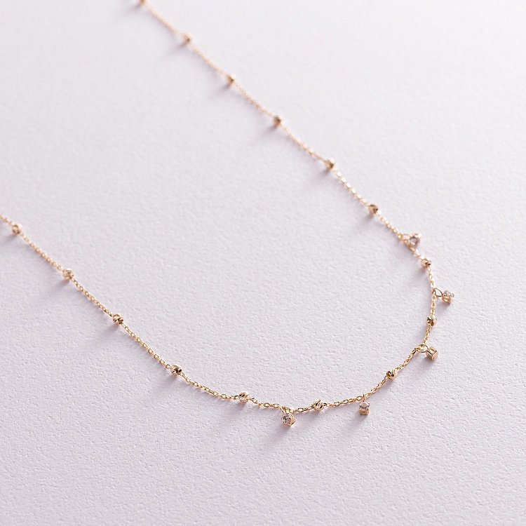 Золоте кольє "Елла" з фіанітами кол02090 від ювелірного магазину Онікс