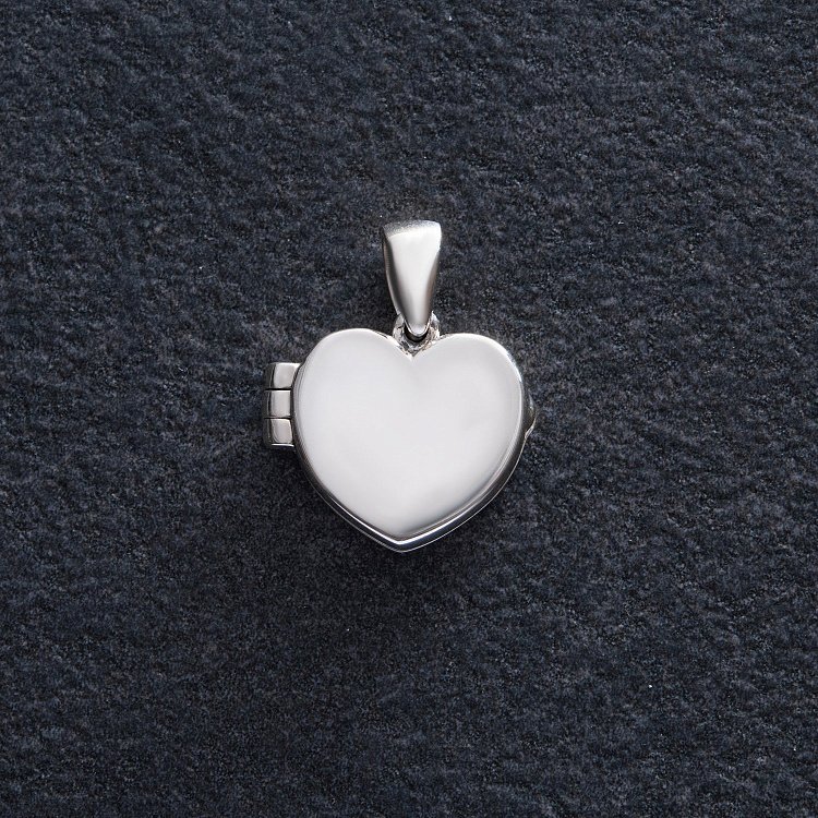 Срібний кулон "Сердечко. Till death do us part - поки смерть нас не розлучить" для фото 7352 від ювелірного магазину Онікс - 4