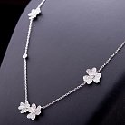 Серебряное колье "Цветочки" с фианитами 15138 от ювелирного магазина Оникс