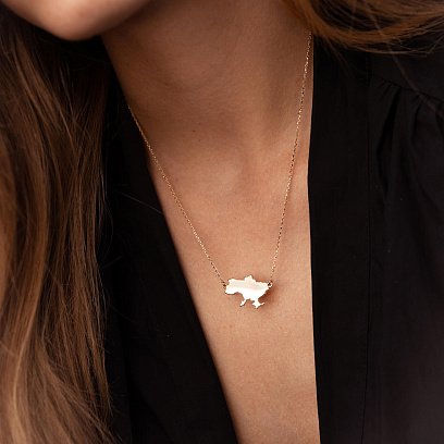 Кольє "Моя Україна" у червоному золоті (можливе гравіювання) кол02221 №2