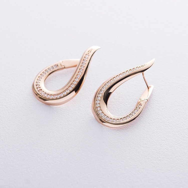 Золоті сережки "Грація" с06557 від ювелірного магазину Онікс