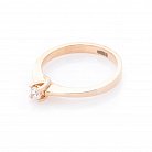 Золотое помолвочное кольцо с фианитом к05457 от ювелирного магазина Оникс - 1