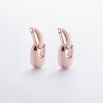 Серьги "Nicoletta" в красном золоте с09149 №3