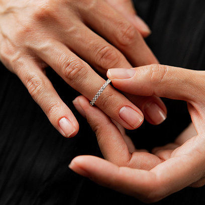 Золотое кольцо с бриллиантами кб0588ri №4