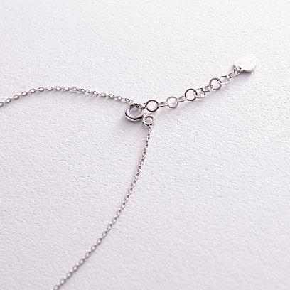 Золотое колье "Крестик" с фианитом кол02191 №6