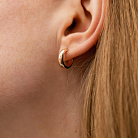 Серьги - кольца в красном золоте с08086 от ювелирного магазина Оникс - 1