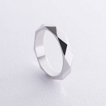Обручка "Грані" у білому золоті 236821100