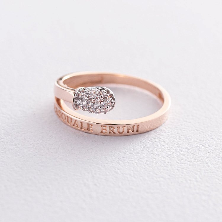 Золота каблучка "Сірник" (фіаніти) к06314 Золота каблучка "Сірник" (фіаніти) к06314 від ювелірного магазину Онікс