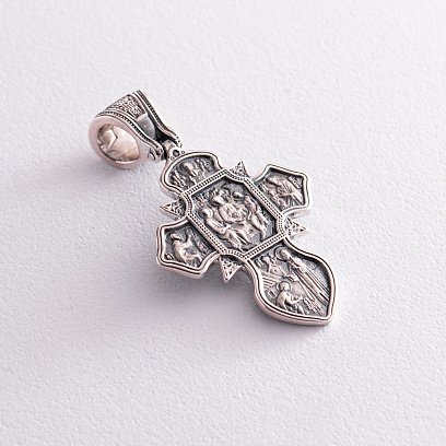Серебряный крест "Святая Троица. Господь Вседержитель. Прп. Сергий Радонежский" 132482 №2