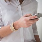 Жіночий браслет з жовтого і білого золота з фіанітами б01121 от ювелирного магазина Оникс - 3