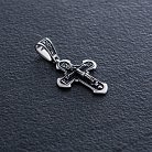 Православний срібний хрест "Розп'яття. Спаси і Збережи" 133092 от ювелирного магазина Оникс - 3