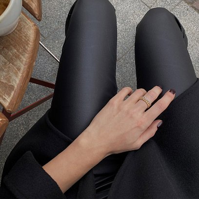 Кольцо "Шарики" в белом золоте к07095б №14