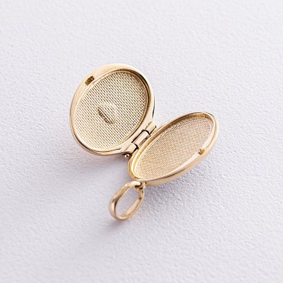 Золотой кулон для фотографии "Цветы" (чернение) п03513 №5