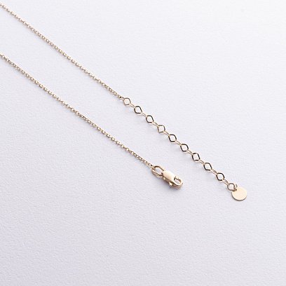 Золотое колье с сердечком кол01339 №3