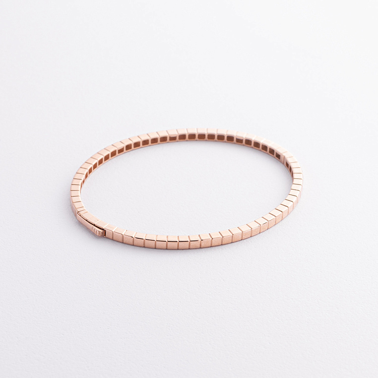 Жесткий золотой браслет "Кубики" б05613 от ювелирного магазина Оникс - 3