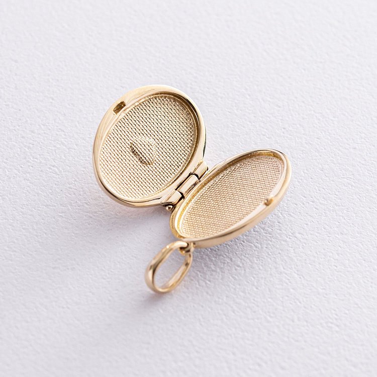 Золотой кулон для фотографии "Цветы" (чернение) п03513 от ювелирного магазина Оникс - 4