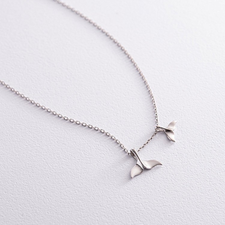 Серебряное колье "Хвост кита" 181057 от ювелирного магазина Оникс - 4