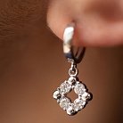 Золоті сережки з діамантами 323131121 от ювелирного магазина Оникс - 3
