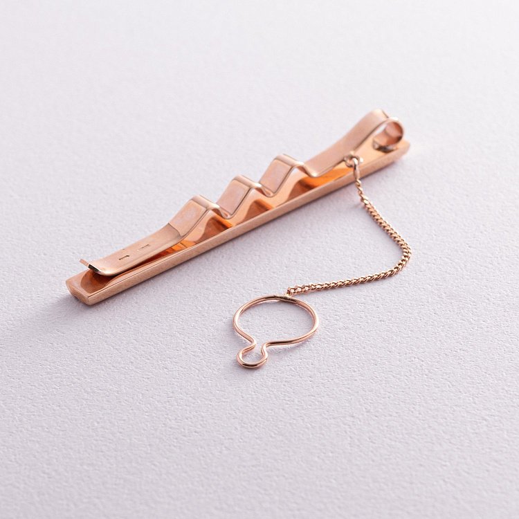 Золотой зажим для галстука заж00007 от ювелирного магазина Оникс - 1