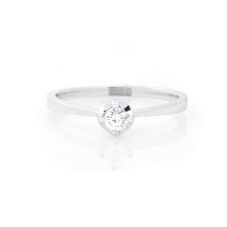 Золота заручальна каблучка (діамант) кб0156 - 2 Золота заручальна каблучка (діамант) кб0156 від ювелірного магазину Онікс - 2