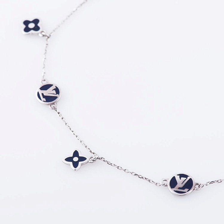 Золотой браслет "Клевер" на ногу с эмалью б01914 от ювелирного магазина Оникс - 2