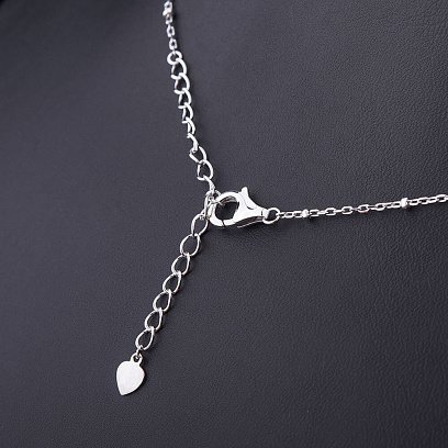 Серебряное колье с фианитами 18220 №3