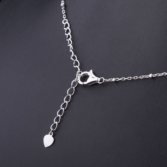 Серебряное колье с фианитами 18220 №3