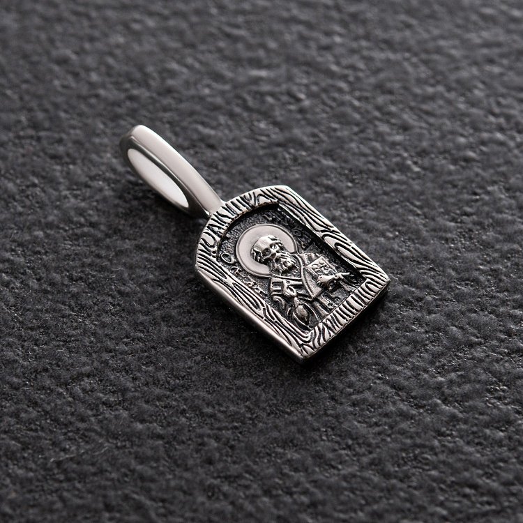 Серебряная ладанка "Святитель Николай Чудотворец" 132970 от ювелирного магазина Оникс