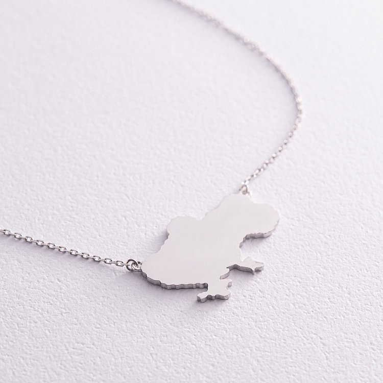 Золоте кольє "Україна" з блакитними та жовтими діамантами 727041121 від ювелірного магазину Онікс - 9