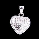 Срібна підвіска "Серце" з фіанітами 132251 от ювелирного магазина Оникс - 2
