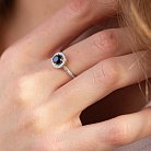 Золотое кольцо с черным и белыми бриллиантами 229581122 от ювелирного магазина Оникс - 1