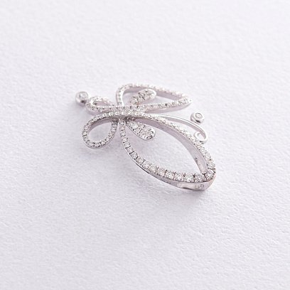 Золотая подвеска "Бабочка" с бриллиантами п412 №3