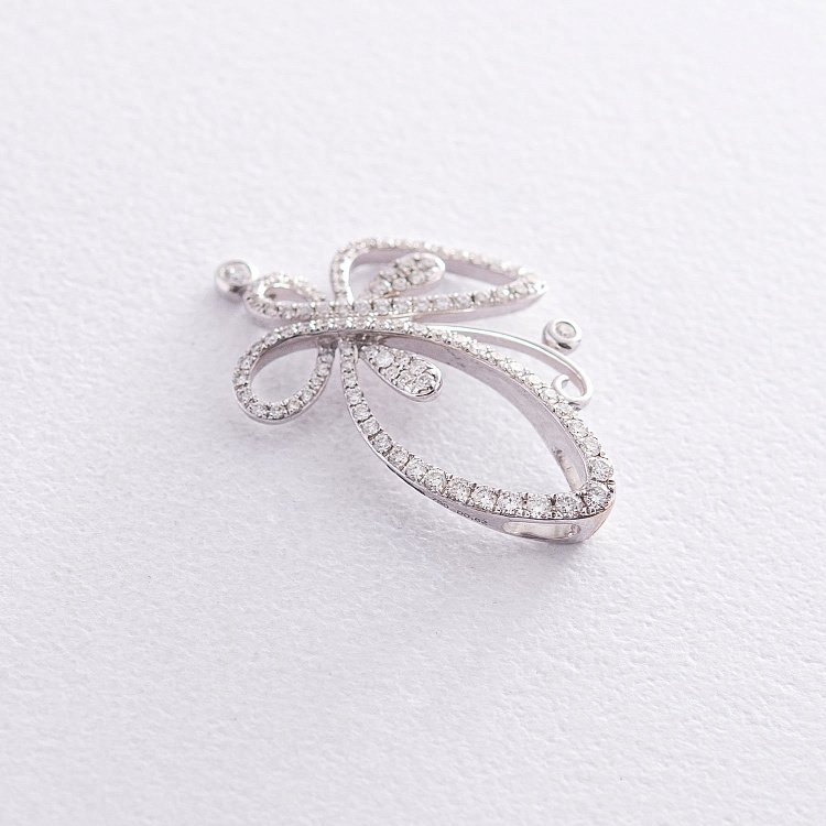 Золотая подвеска "Бабочка" с бриллиантами п412 от ювелирного магазина Оникс - 2