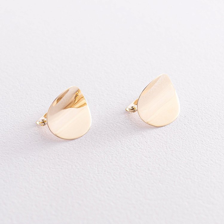 Сережки "Досконалість" в жовтому золоті 470085М від ювелірного магазину Онікс