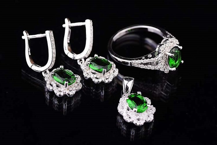 Сережки (шпінель, фіаніти) с08 від ювелірного магазину Онікс - 2