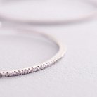 Золоті сережки - кільця з діамантами с490 от ювелирного магазина Оникс - 2
