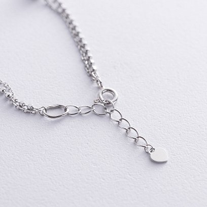 Подвійний срібний браслет 905-01259 №3