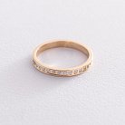 Золотое женское кольцо с фианитами к02952 от ювелирного магазина Оникс - 3