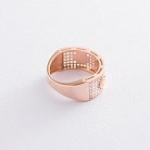 Золотое кольцо с фианитами к05225 от ювелирного магазина Оникс - 2
