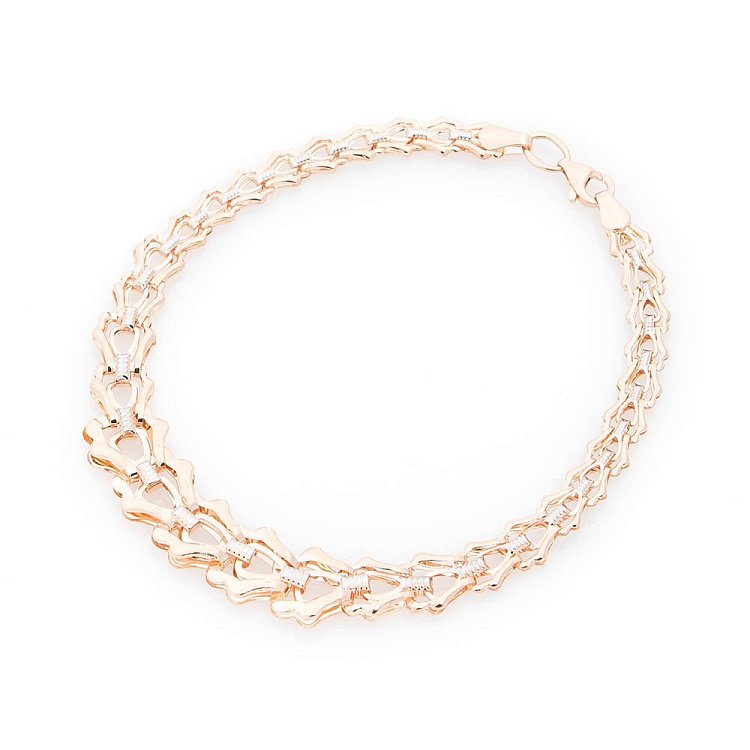 Золотий браслет без каменів б01333 від ювелірного магазину Онікс