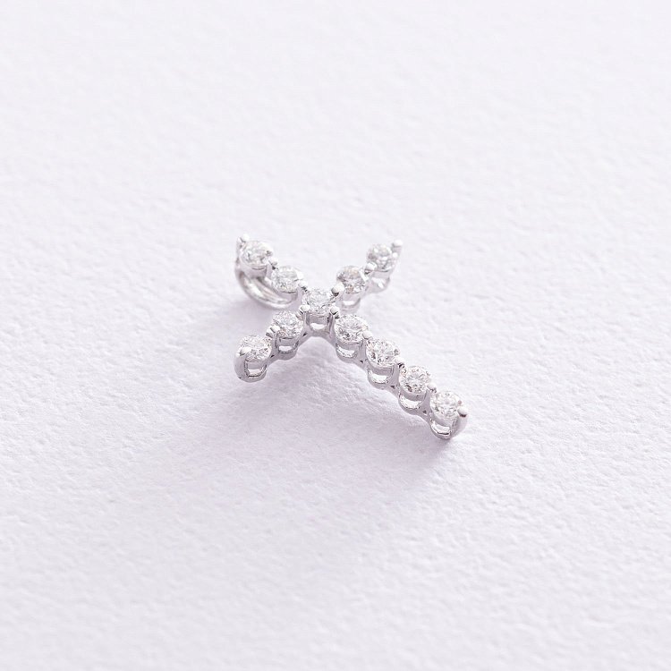 Золотой крестик с бриллиантами пб0254di от ювелирного магазина Оникс