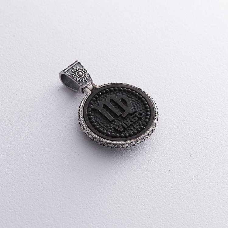 Серебряный кулон "Знак зодиака Дева" с эбеном 1041діва от ювелирного магазина Оникс - 8