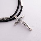 Православный серебряный крест "Распятие. Спаси и Сохрани" на шнурке 848 от ювелирного магазина Оникс - 2