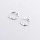 Срібні сережки - кільця "Шарики" 123389 от ювелирного магазина Оникс - 2